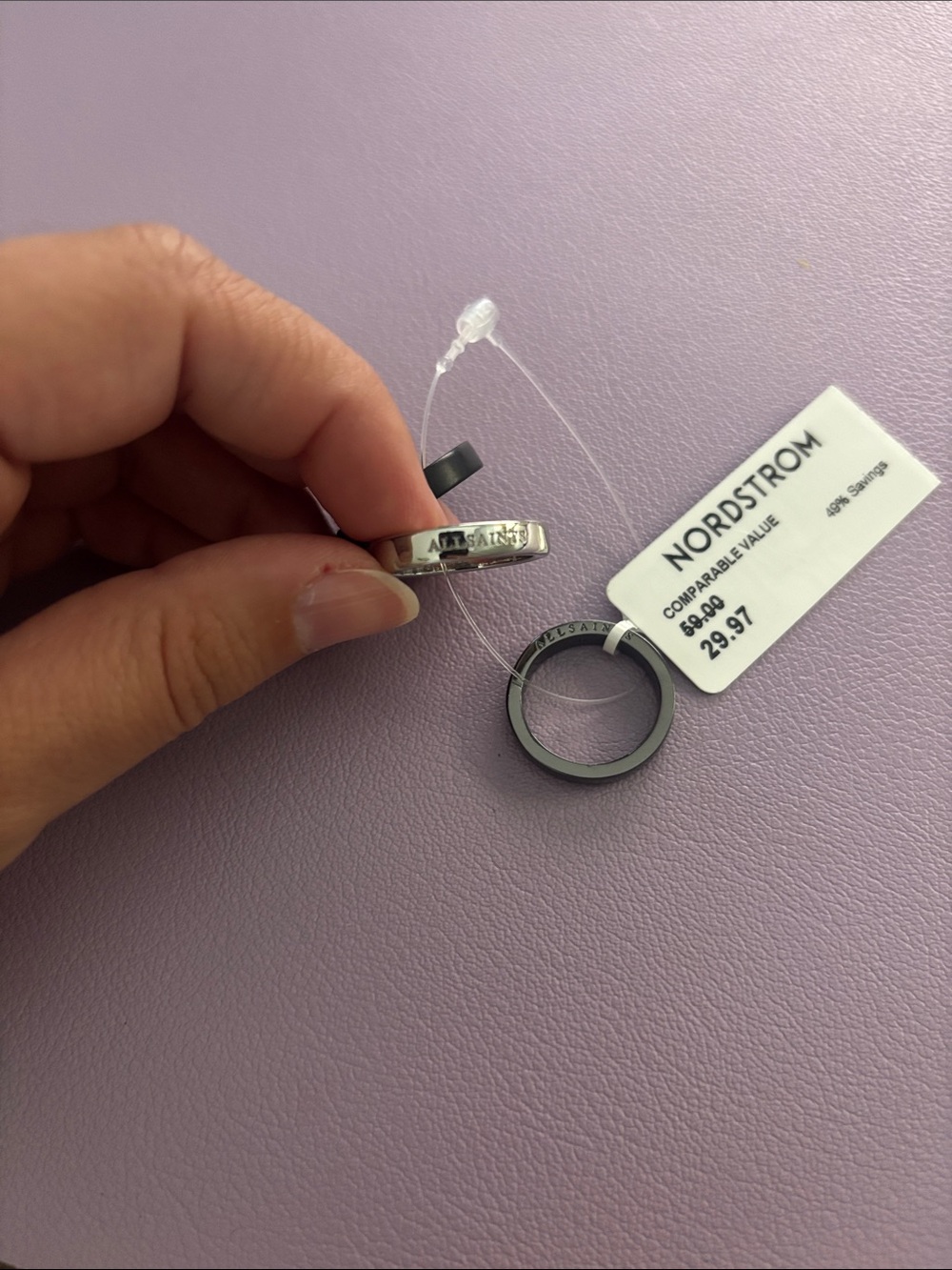 NWT Allsaints Stackable Rings Set - Picture 4 of 5